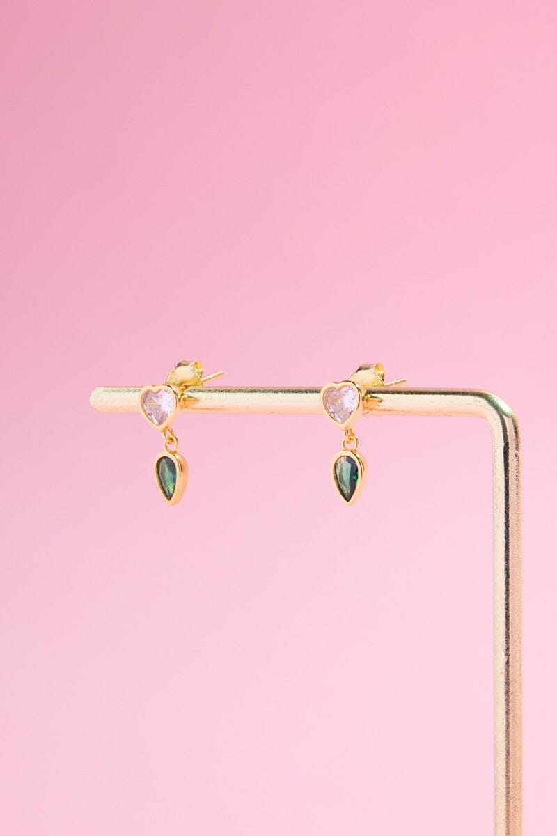 Lover-Tear Sterling Silver Charm Dangle Earrings Earrings mure + grand Gold 