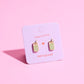 Luv U So Matcha Enamel Charm Stud Earrings Earrings mure + grand 