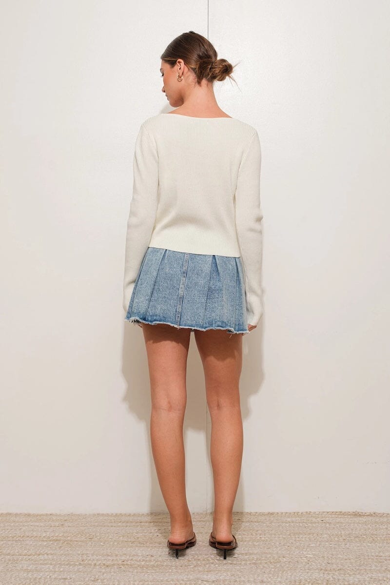 Lydia Peekaboo Ribbed Knit Top Clothing Pretty Garbage 