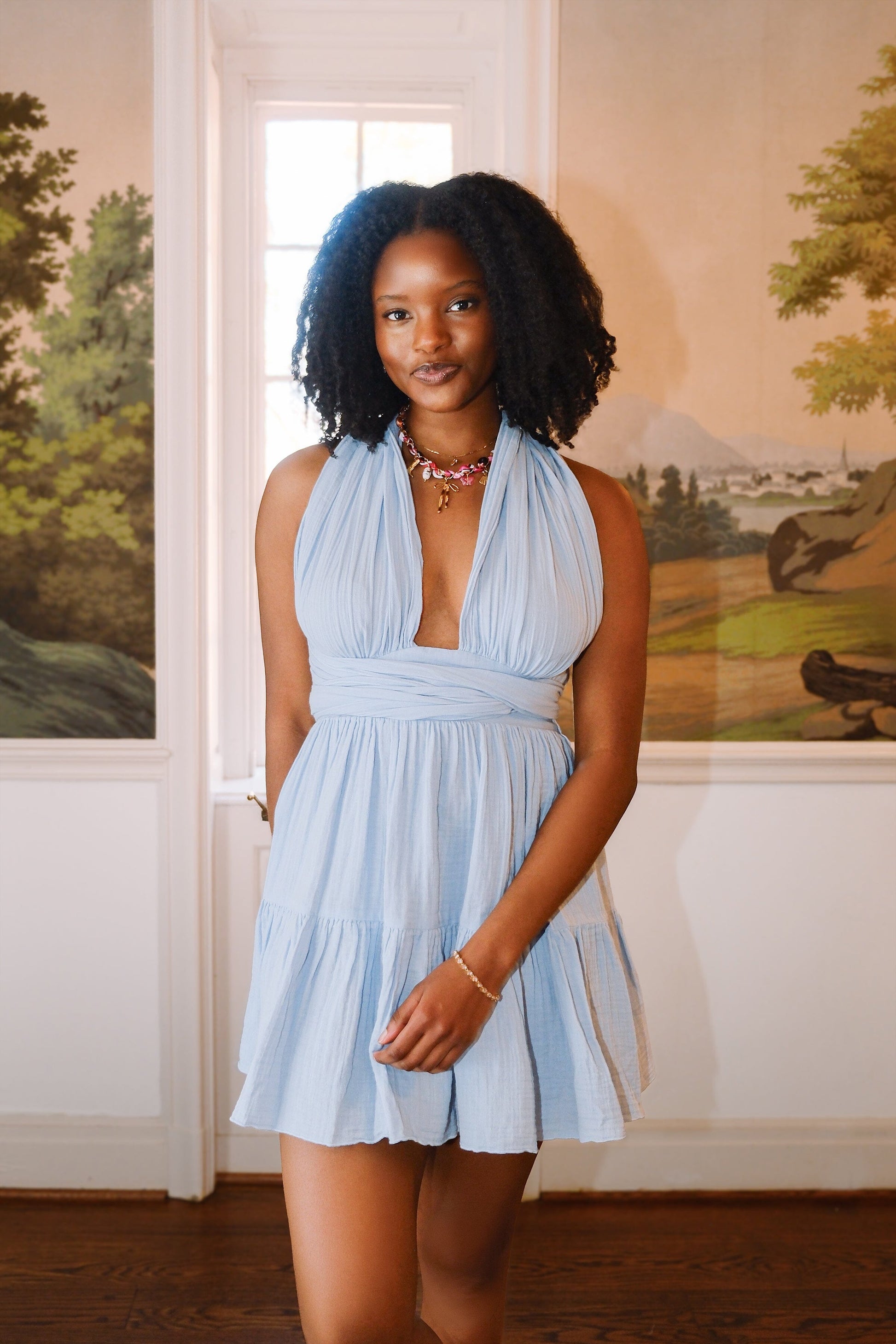 Maeve Wrap Mini Dress Clothing Mure + Grand 