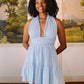 Maeve Wrap Mini Dress Clothing Mure + Grand Baby Blue One size 