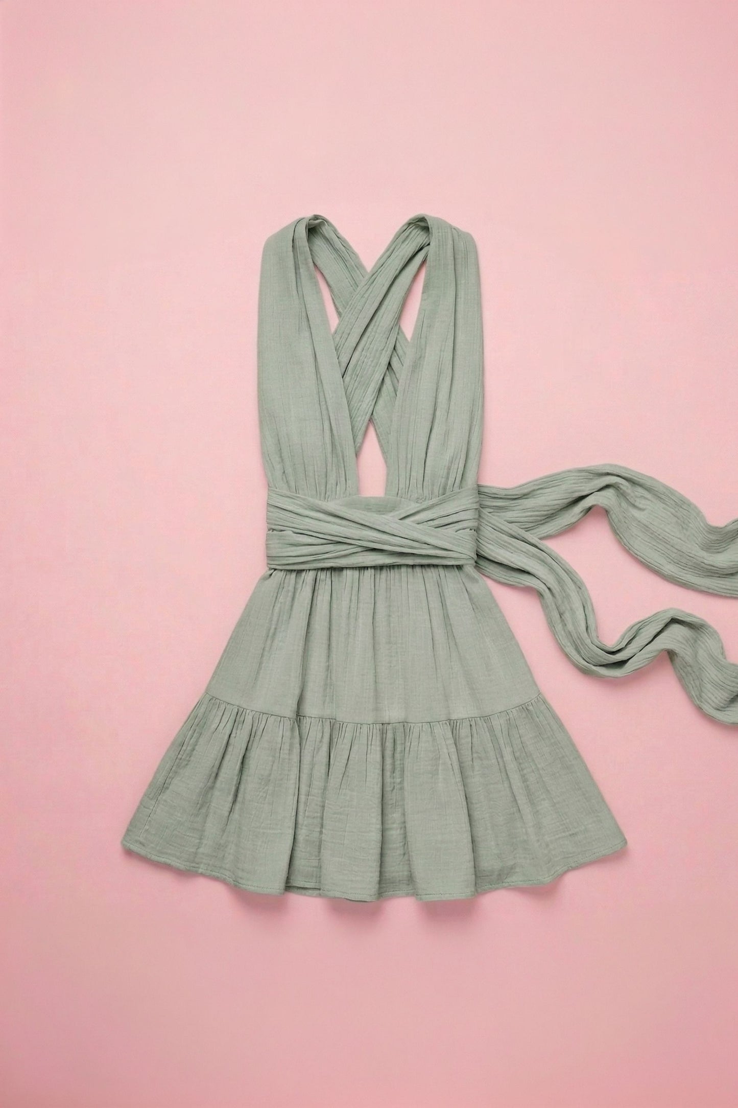 Maeve Wrap Mini Dress Clothing Mure + Grand Mint One size 