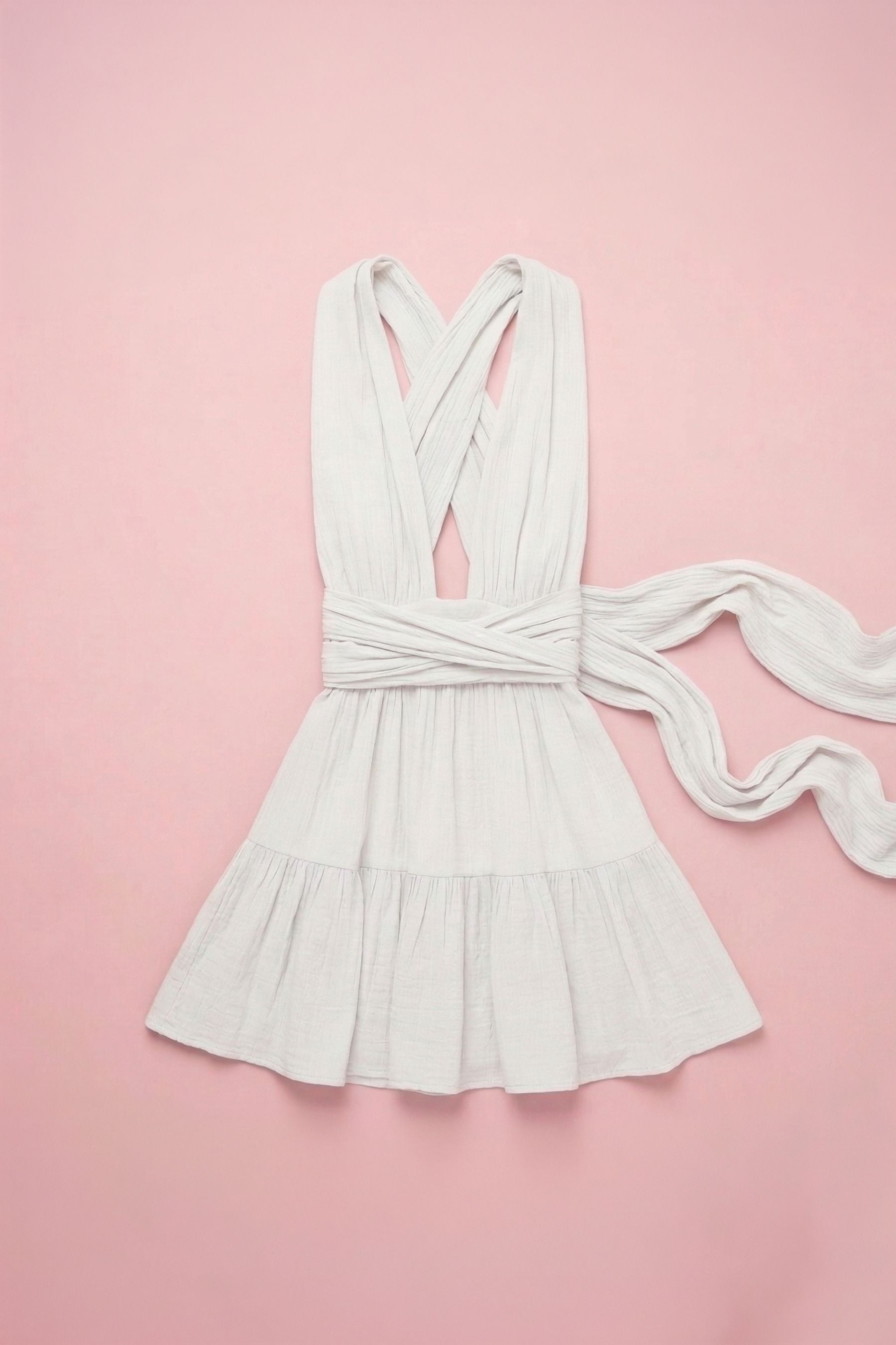 Maeve Wrap Mini Dress Clothing Mure + Grand White One size 