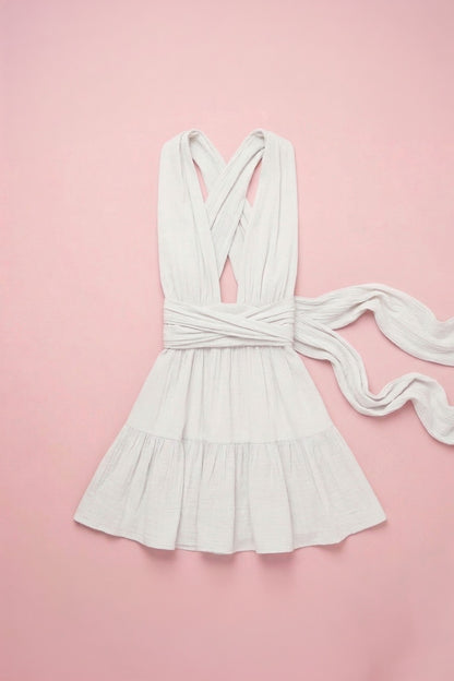 Maeve Wrap Mini Dress Clothing Mure + Grand White One size 