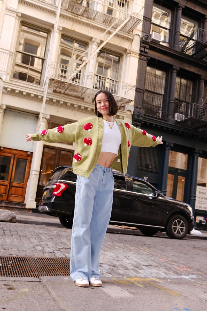 You're A Reel Catch Puff Cardigan