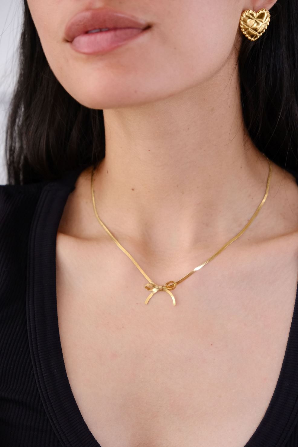Maia Bow Choker NecklaceMure + Grand