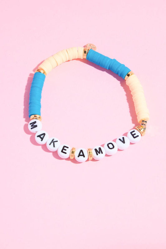 Make a Move Inspirational Beaded Bracelet Bracelet mure + grand 