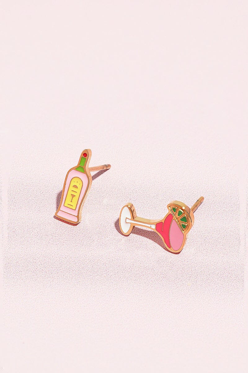 Margarita Enamel Charm Stud Earrings Earrings mure + grand 