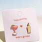 Margarita Enamel Charm Stud Earrings Earrings mure + grand 