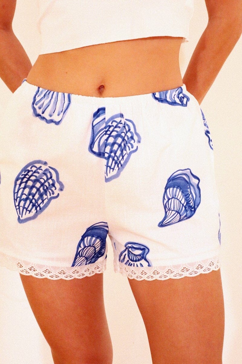 Marina Seashell Print Shorts Clothing Bailey Rose 