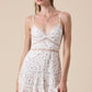 Marnie Ditsy Floral V-Neck Smocked Back Tiered Mini Dress Clothing Sky to Moon 