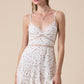 Marnie Ditsy Floral V-Neck Smocked Back Tiered Mini Dress Clothing Sky to Moon 