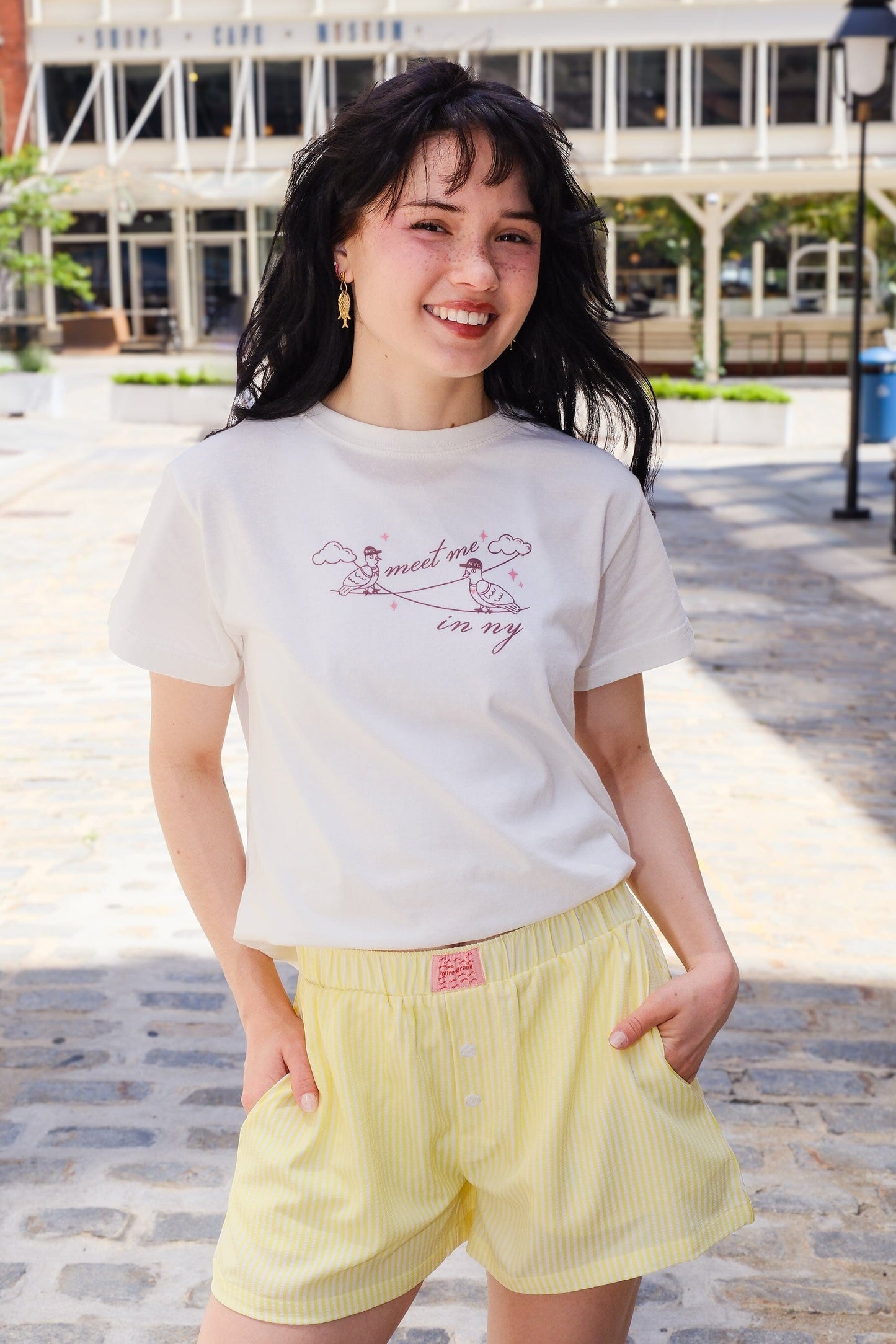 Meet Me in NY Pigeons T-shirt t-shirt mure + grand 