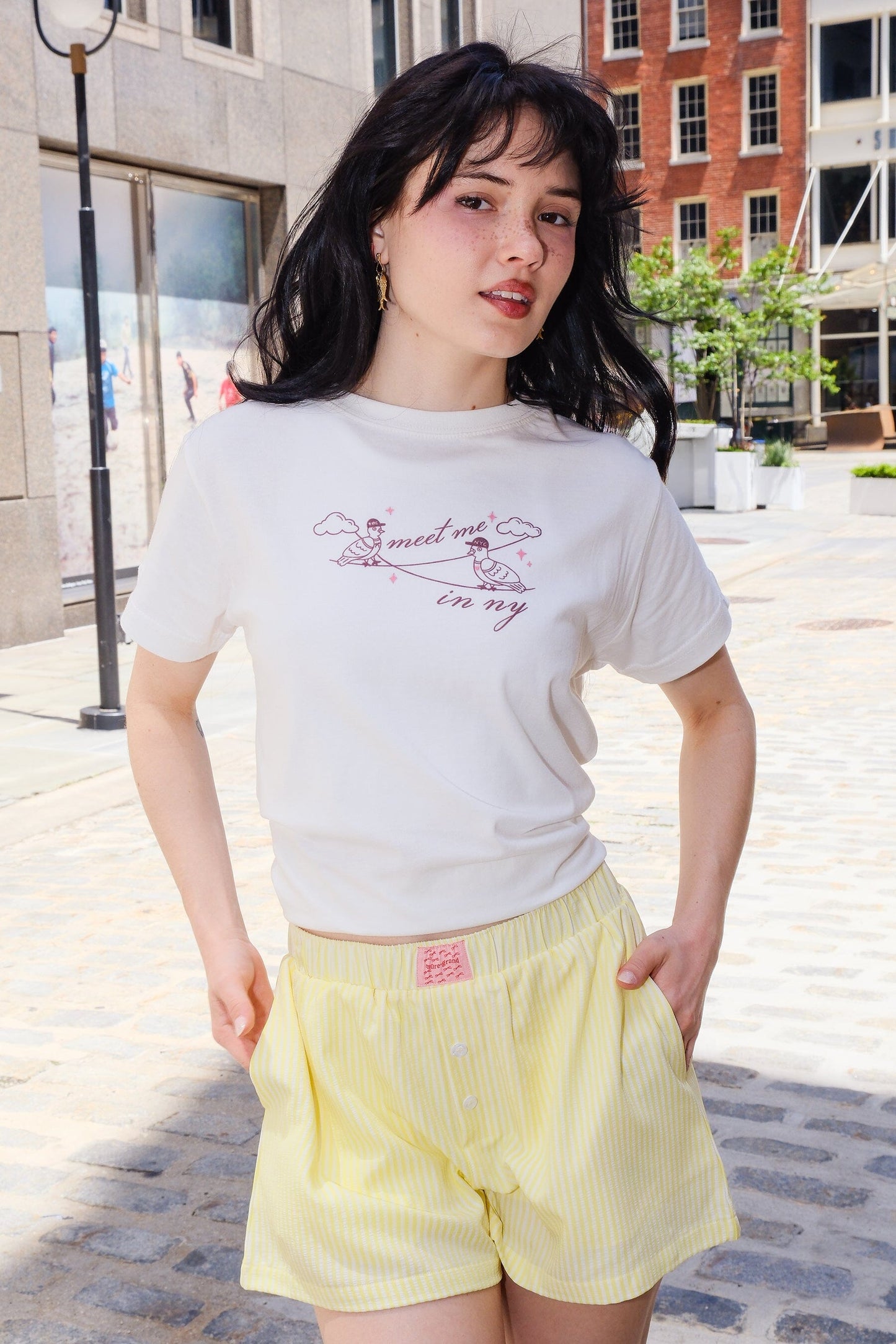 Meet Me in NY Pigeons T-shirt t-shirt mure + grand 