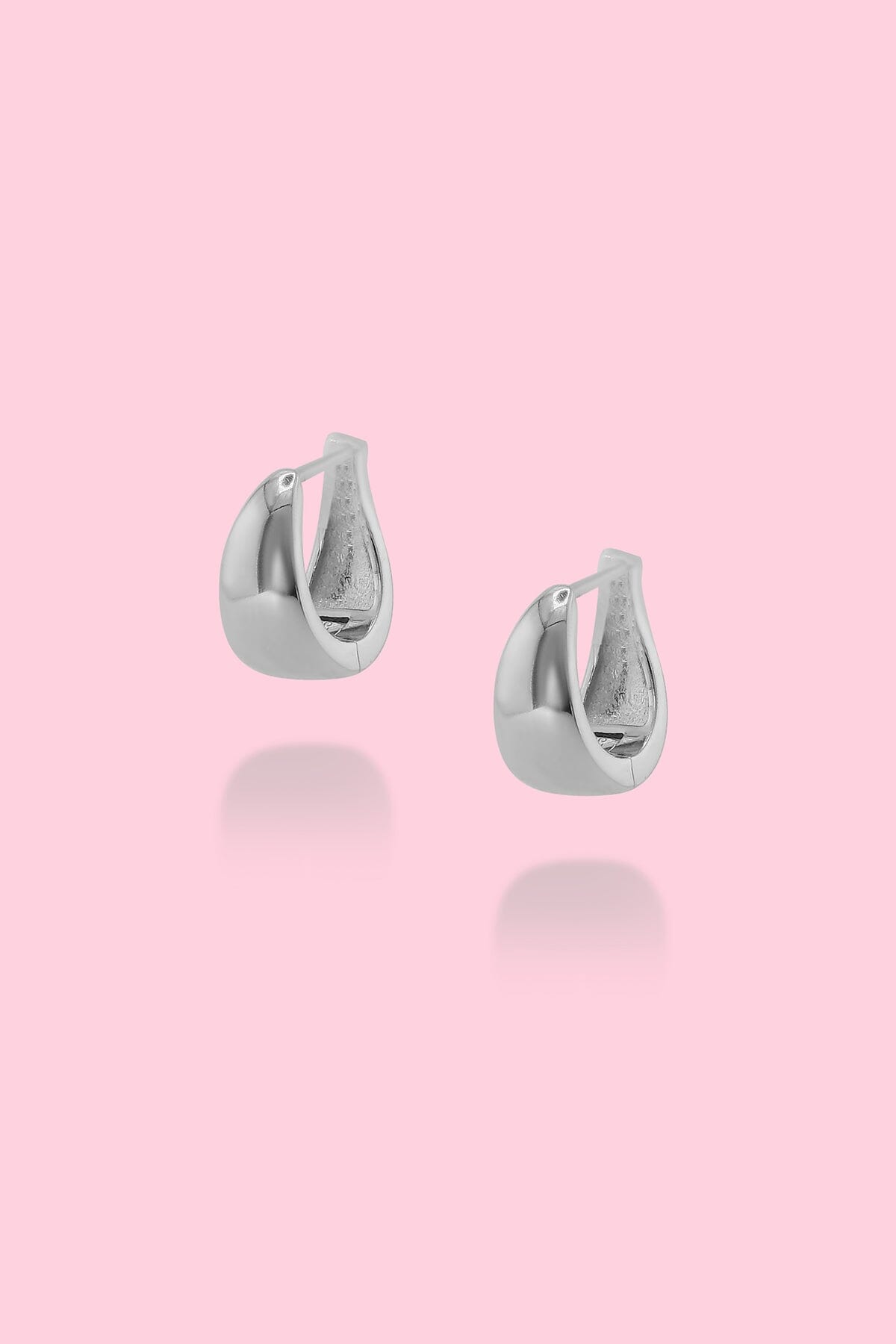 Melody sterling silver huggies Earrings mure + grand Silver 
