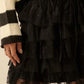 Mira Dolled Up Lace and Mesh Tiered Ruffle Mini Skirt Clothing Promesa 