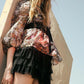 Mira Dolled Up Lace and Mesh Tiered Ruffle Mini Skirt Clothing Promesa 