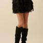 Mira Dolled Up Lace and Mesh Tiered Ruffle Mini Skirt Clothing Promesa 