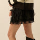 Mira Dolled Up Lace and Mesh Tiered Ruffle Mini Skirt Clothing Promesa 