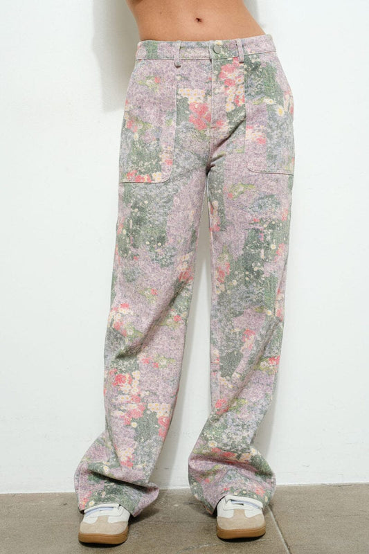 Miriam Flower Field Twill Pants Clothing Pretty Garbage 