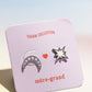 Moon + Star Enamel Charm Stud Earrings Earrings mure + grand 