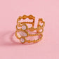 Mother Of Pearl Adjustable Stacking Ring Rings mure + grand 