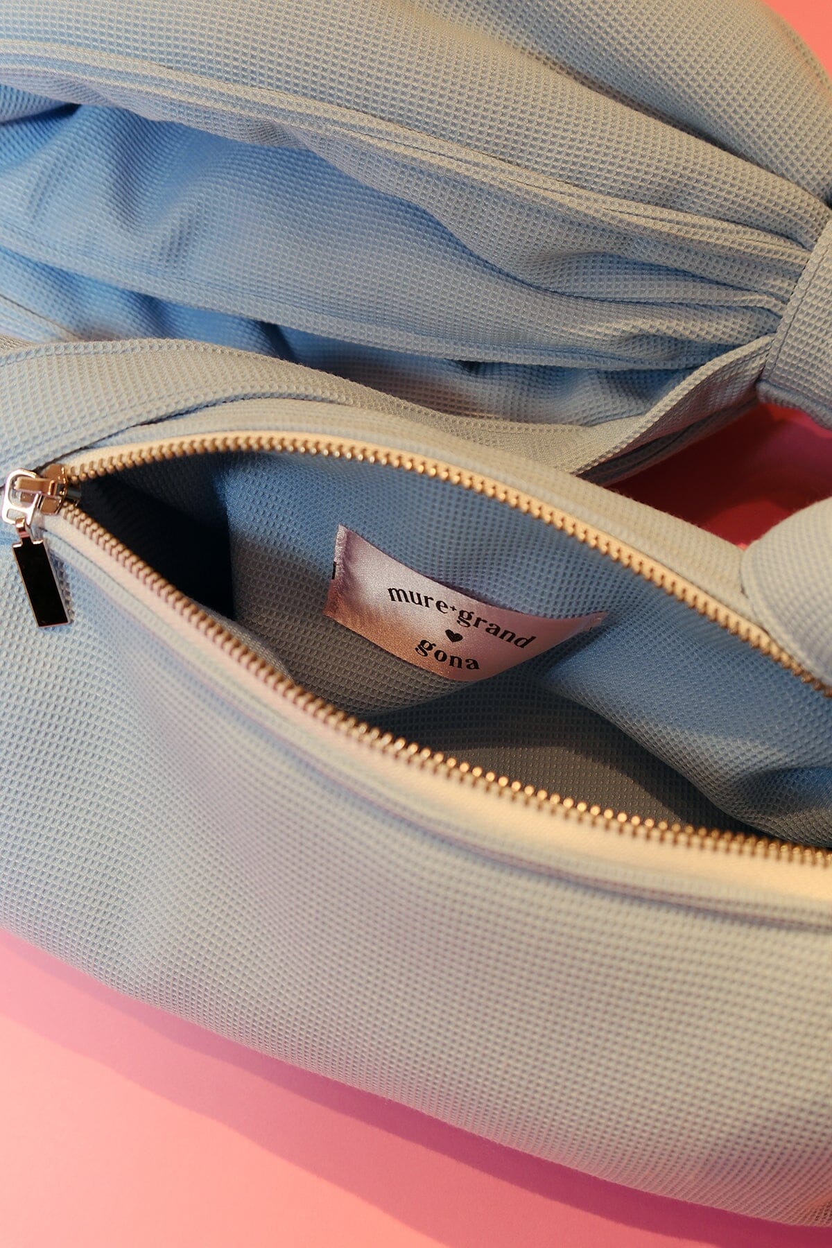 Mure + Grand x Gona Upcycled Sky Blue Shoulder Bag Mure + Grand 