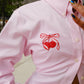 Mure + Grand x Second Thoughts Upcycled Pink Button Down Shirt Top Mure + Grand 