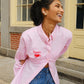 Mure + Grand x Second Thoughts Upcycled Pink Button Down Shirt Top Mure + Grand 
