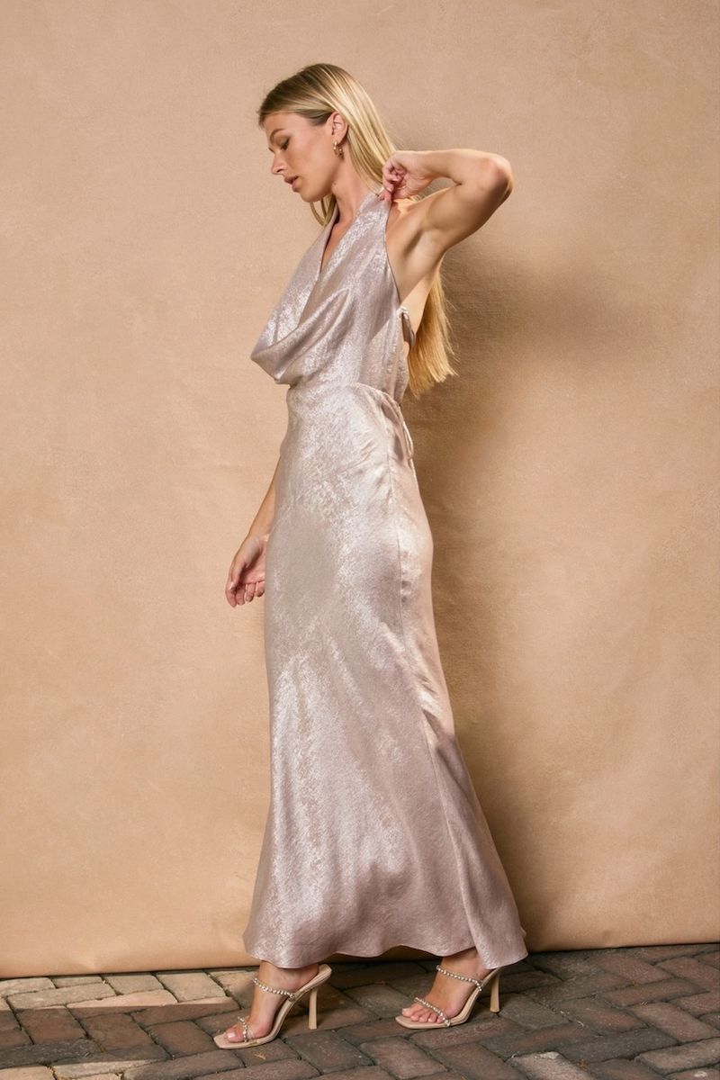 Myla Draped Halter Neck Maxi Dress Clothing Dress Forum 