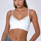 Myrtle Lace Trim Shirred Bralette Top Top NIKIBIKI 