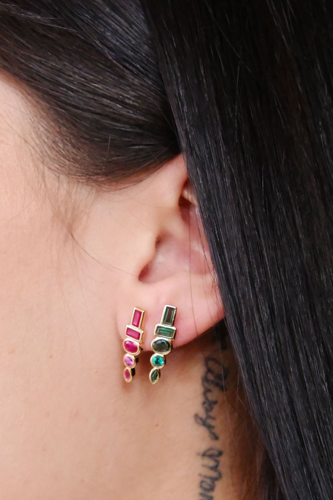 Nadia Gem Sterling Silver EarringsMure + Grand