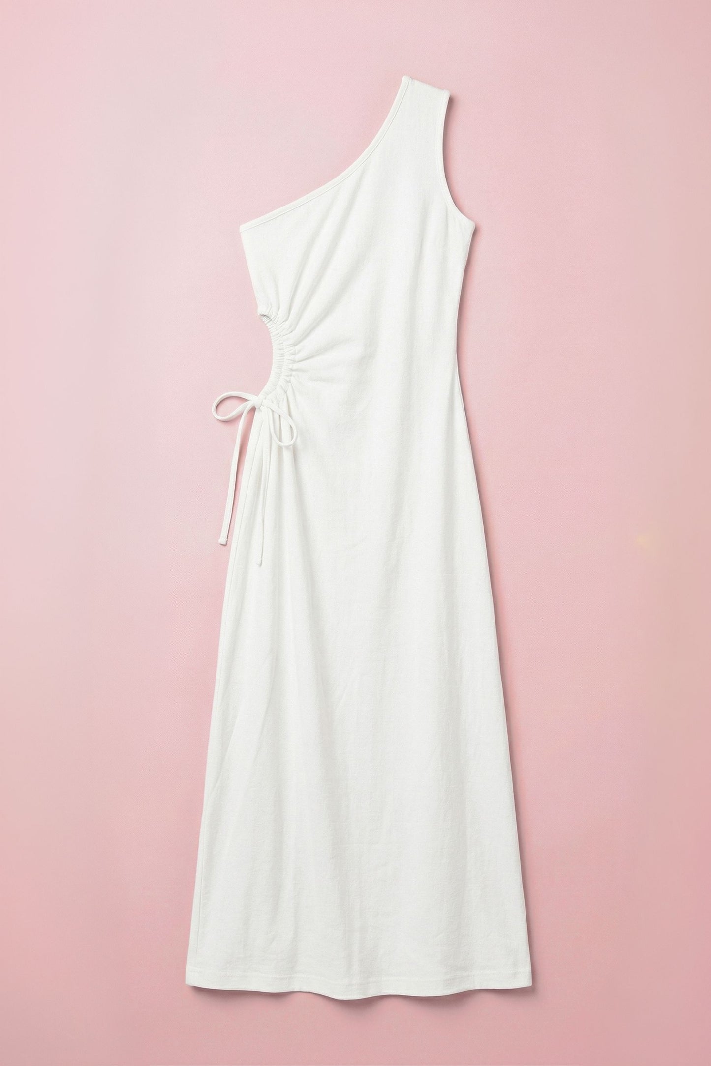 Naomi One Shoulder Maxi Dress Clothing Mure + Grand White XS 