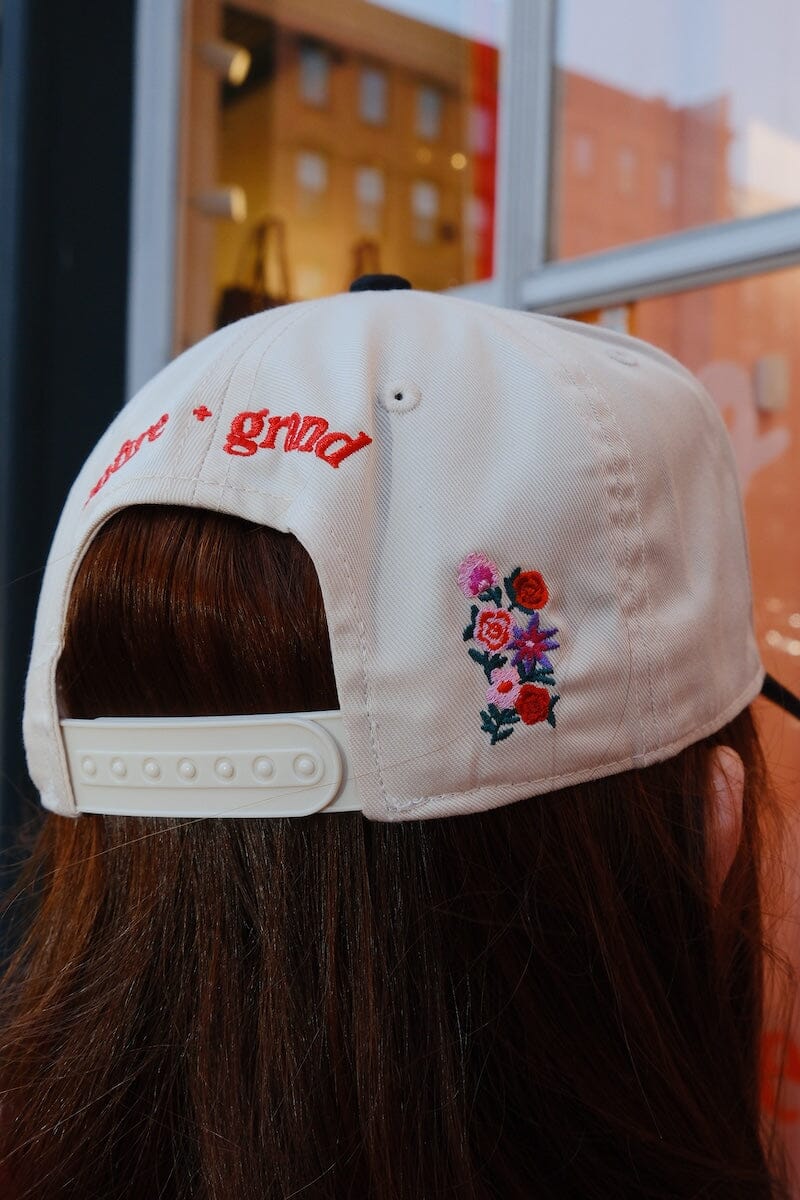 New York Floral Embroidered Dad Hat Hats mure + grand 