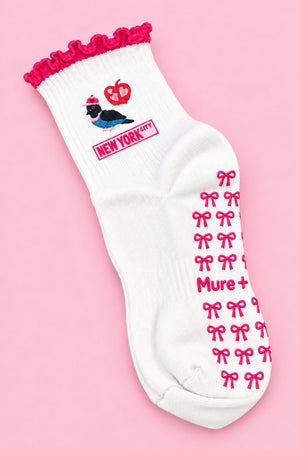 New York Icons Frill Pilates Grip Socks