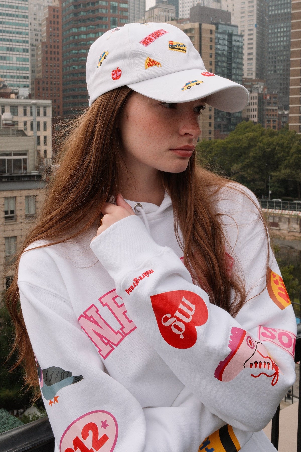 New York Icons Graphic Hoodie Hoodie mure + grand 