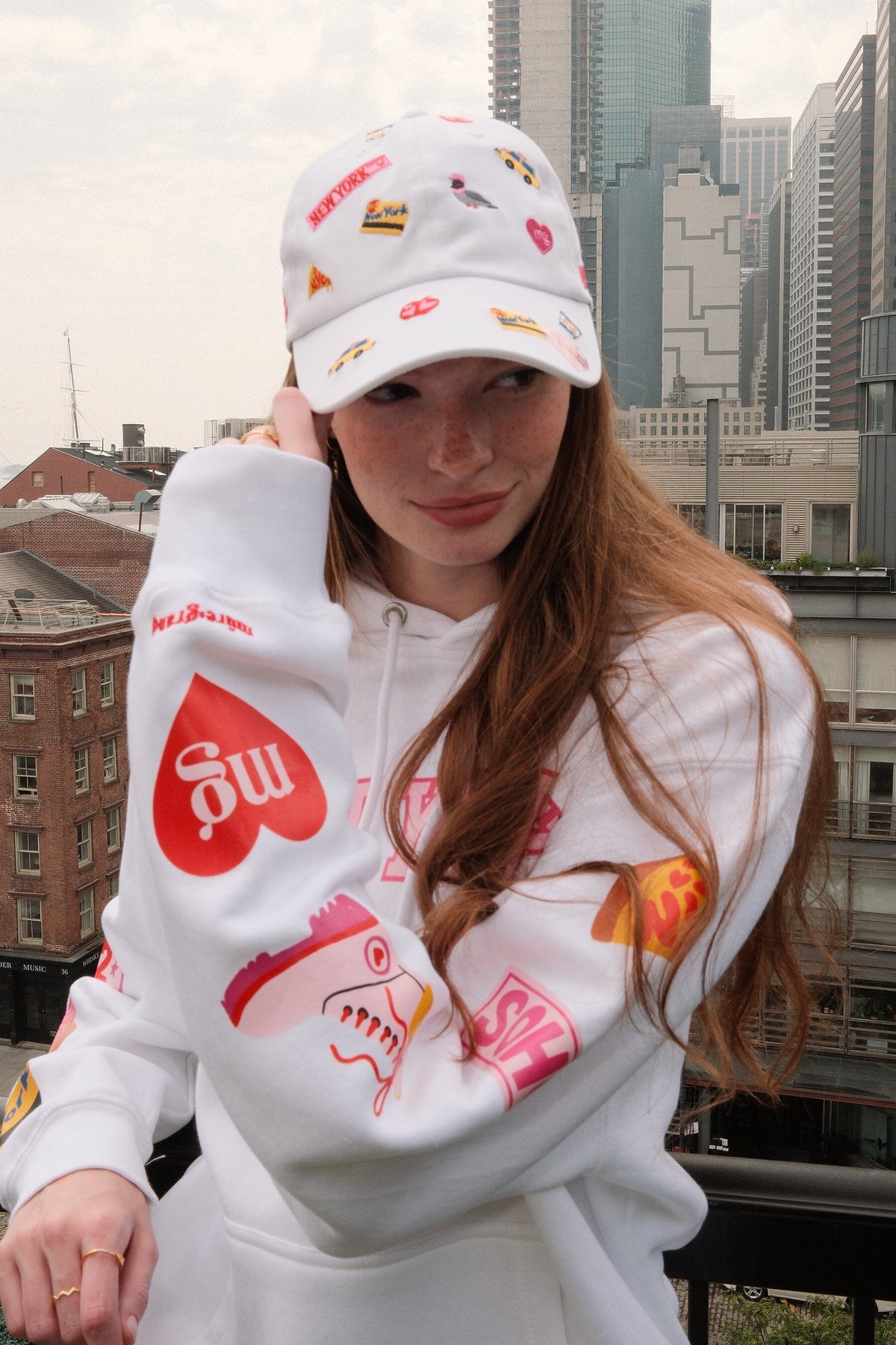 New York Icons Graphic Hoodie Hoodie mure + grand 