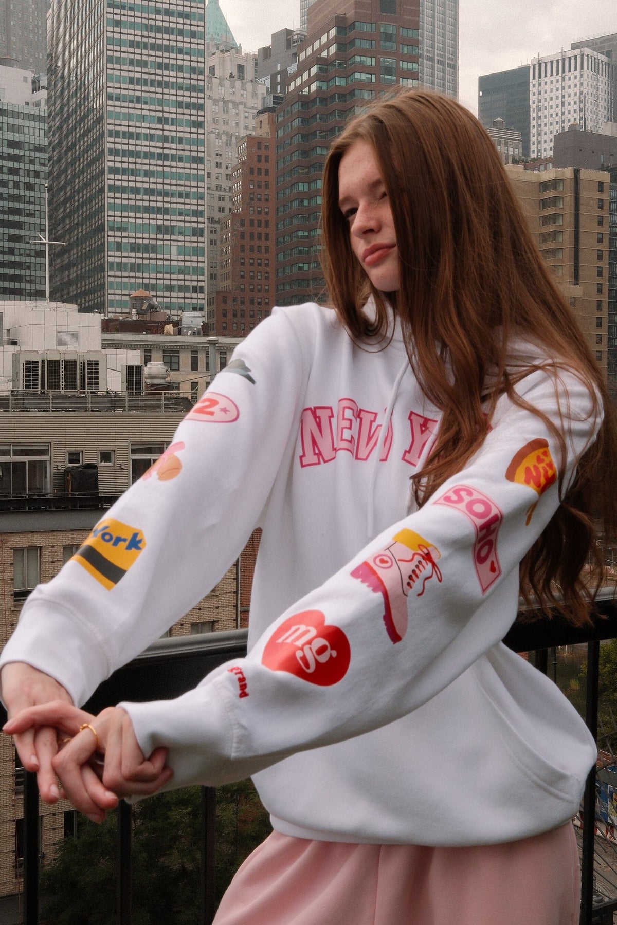 New York Icons Graphic Hoodie Hoodie mure + grand 