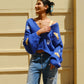 New York Puff Cardigan Sweater mure + grand 