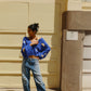 New York Puff Cardigan Sweater mure + grand 