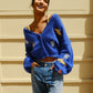 New York Puff Cardigan Sweater mure + grand 
