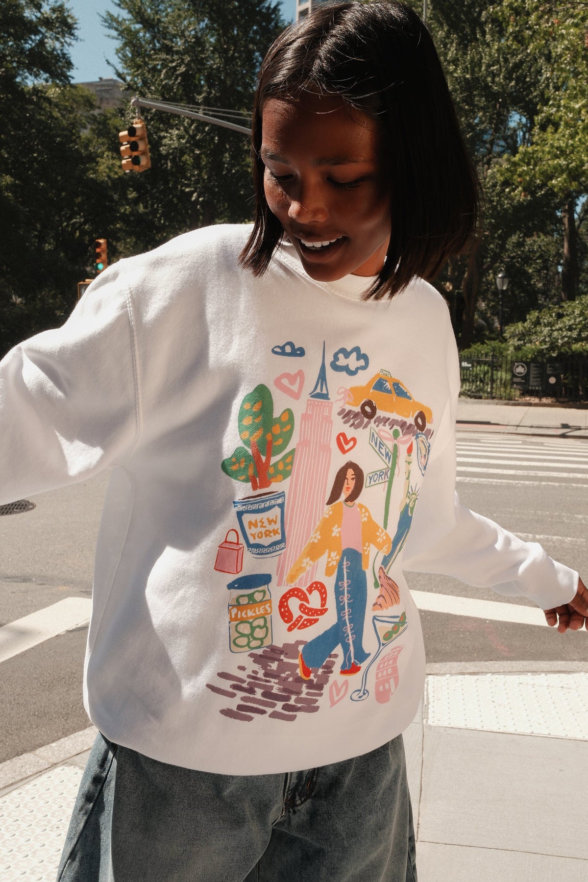 New York Sketchbook Graphic SweatshirtMure + Grand