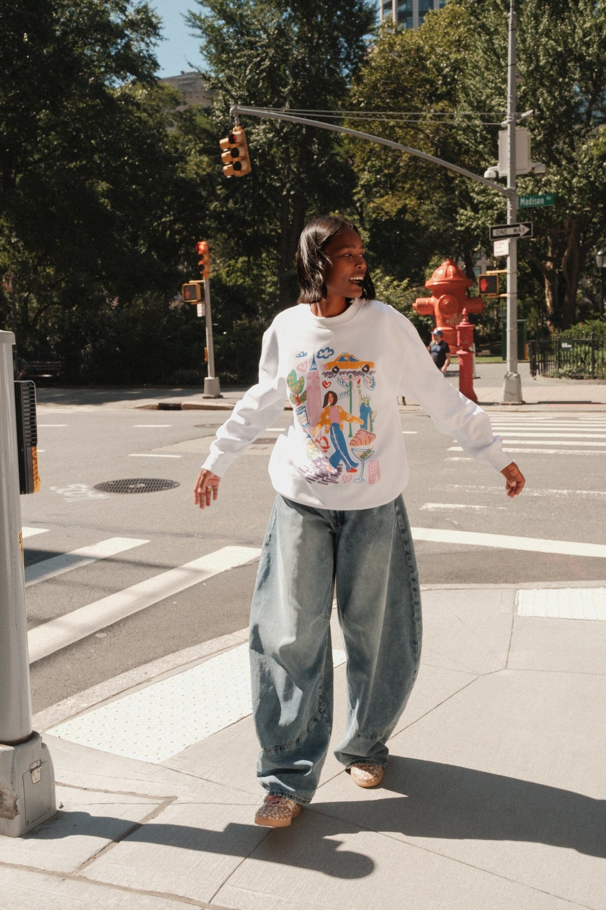 New York Sketchbook Graphic SweatshirtMure + Grand