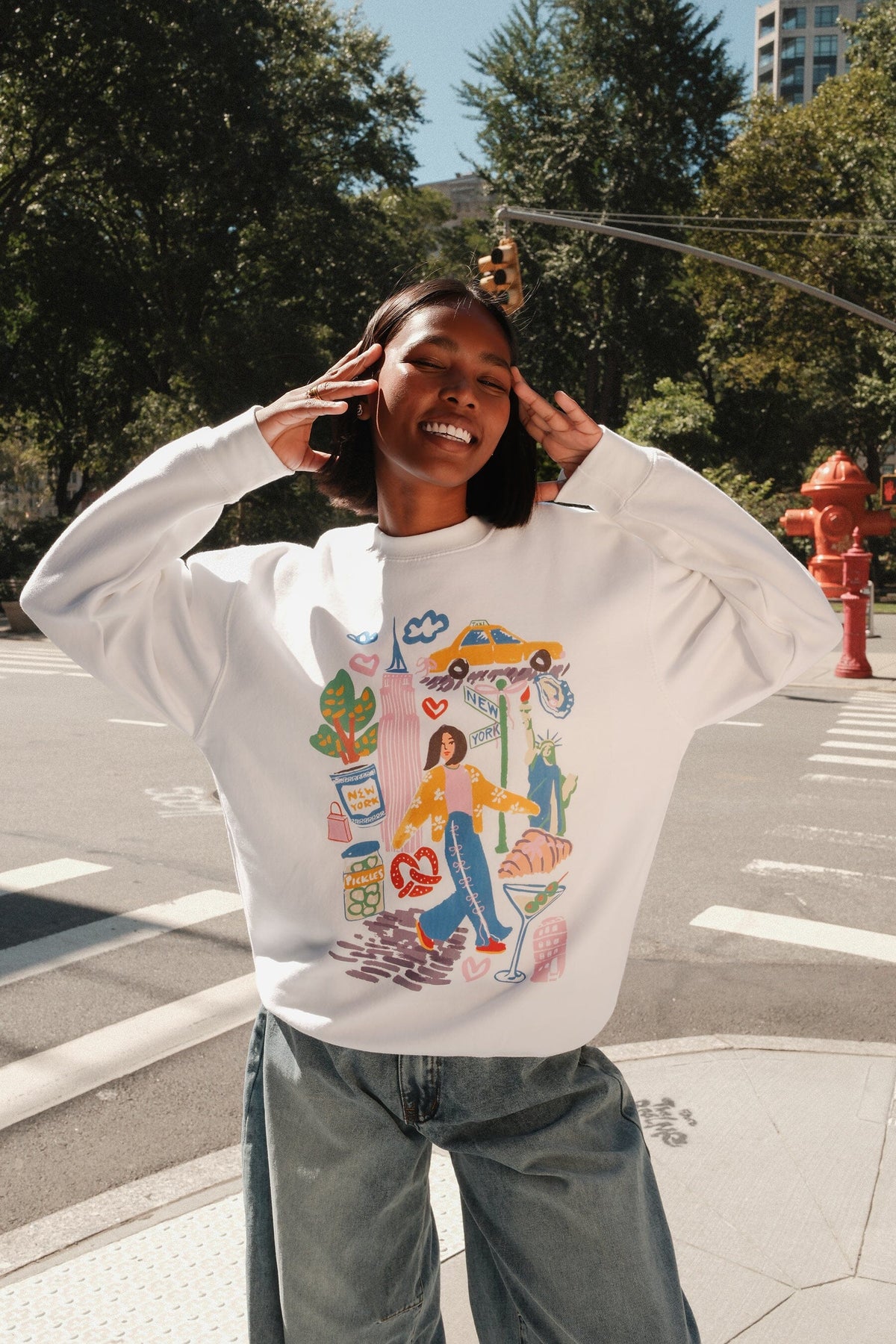 New York Sketchbook Graphic SweatshirtMure + Grand