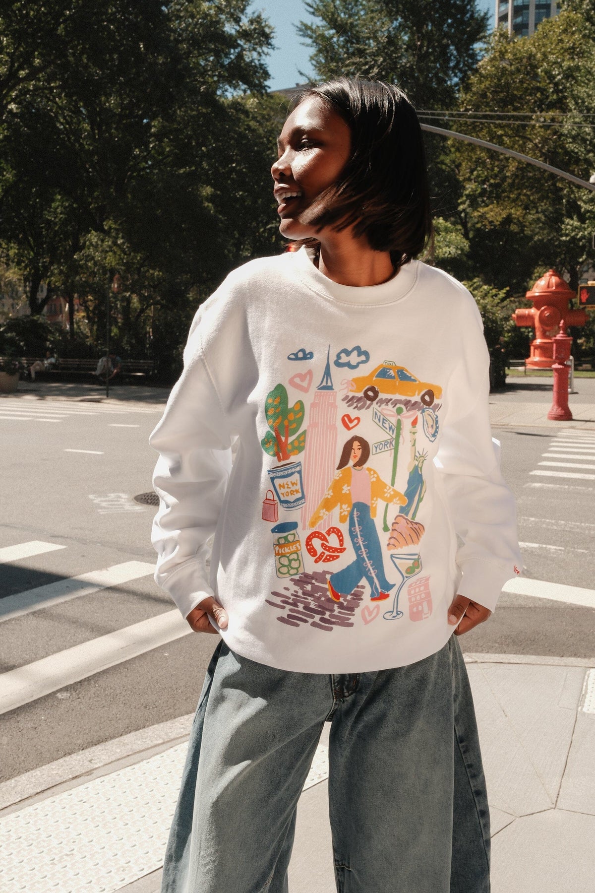 New York Sketchbook Graphic SweatshirtMure + Grand