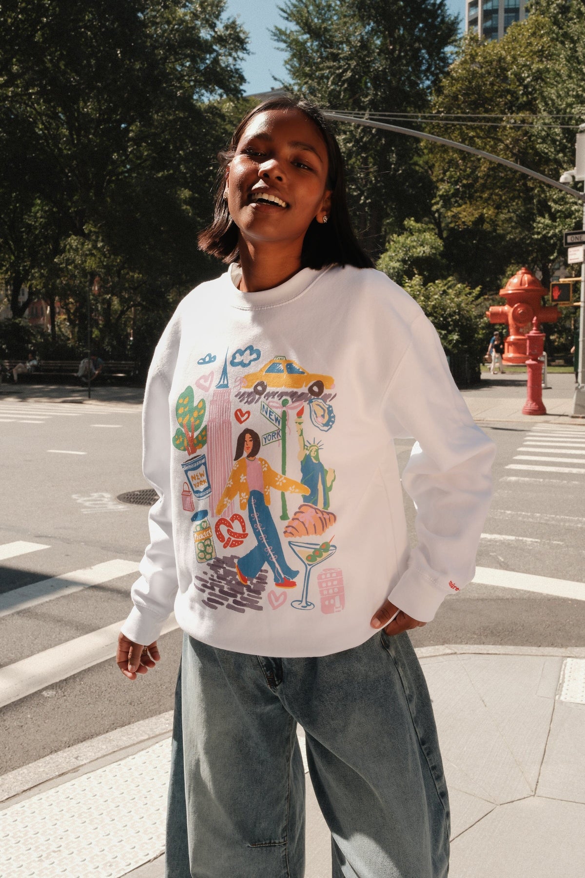 New York Sketchbook Graphic SweatshirtMure + Grand