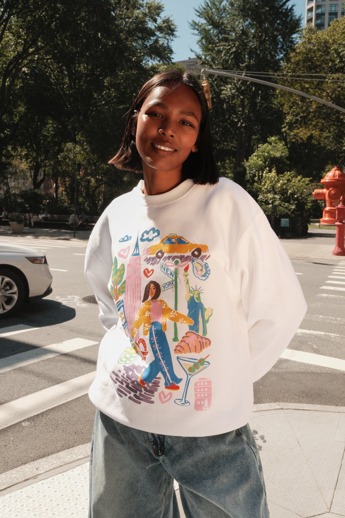New York Sketchbook Graphic SweatshirtMure + Grand