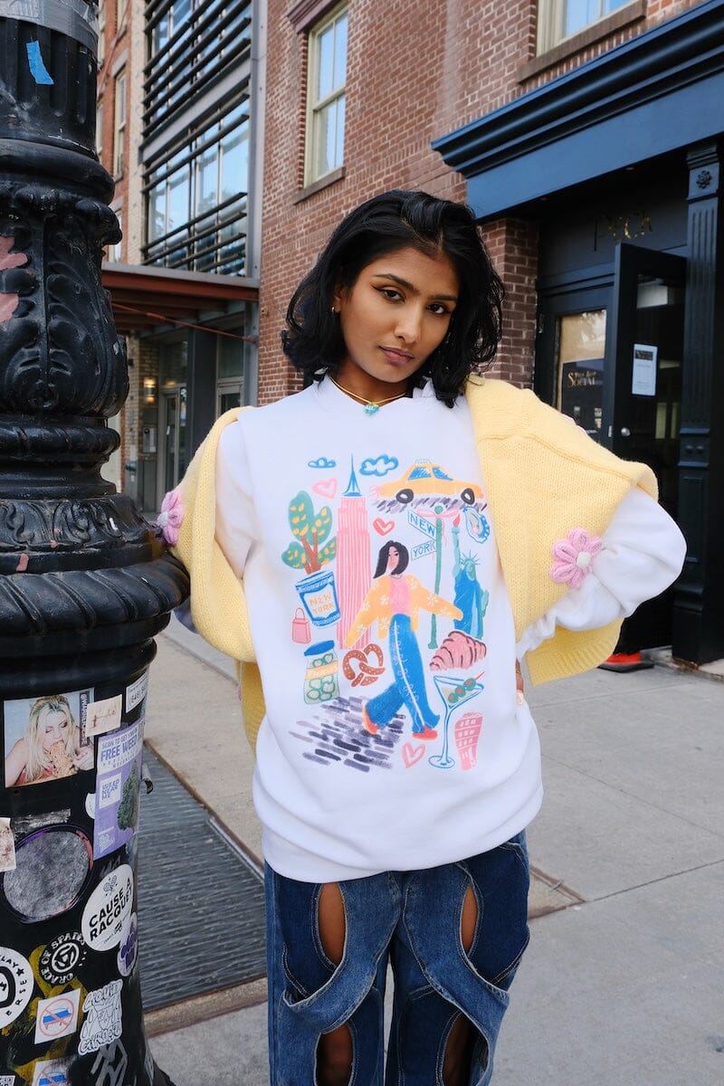 New York Sketchbook Graphic Sweatshirt sweatshirt mure + grand 