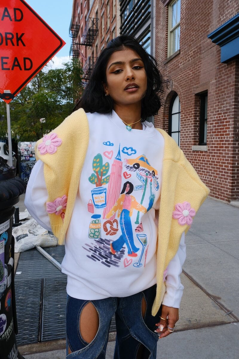 New York Sketchbook Graphic Sweatshirt sweatshirt mure + grand 