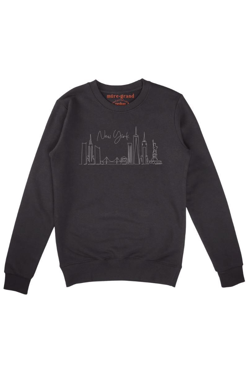 New York Skyline Black Sweatshirt Mure + Grand 